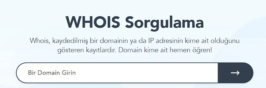 WHOIS Bilgi Sorgulama