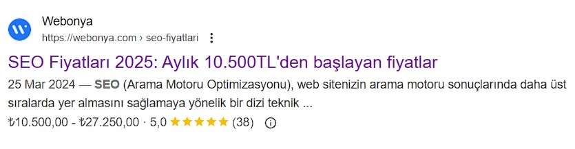 rich snippets örneği